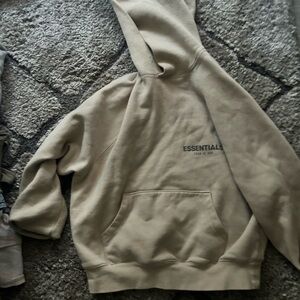 tan essentials hoodie